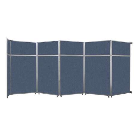 Versare Operable Wall Folding Room Divider 19'6" x 8'5-1/4" Ocean Fabric 1070515